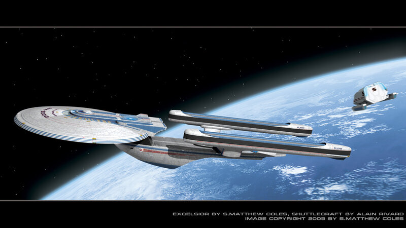 Starship orbiting a planet