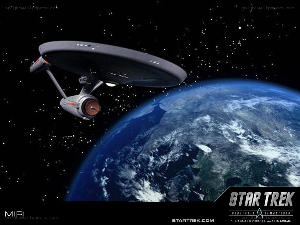 Starship orbiting a planet