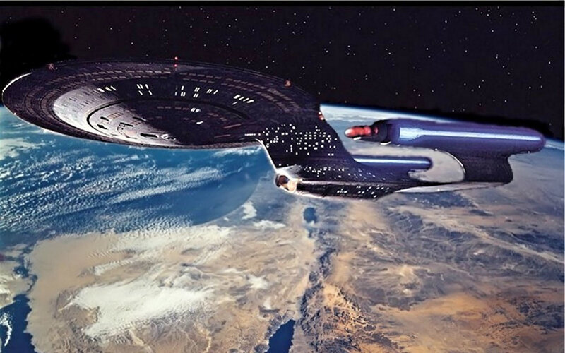 Starship orbiting Earth