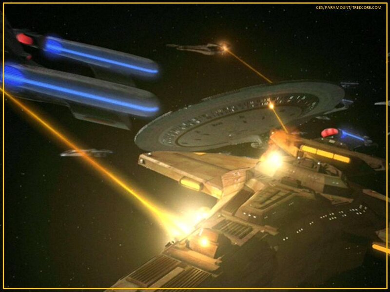 Starships in Battle — Black, Dramatic