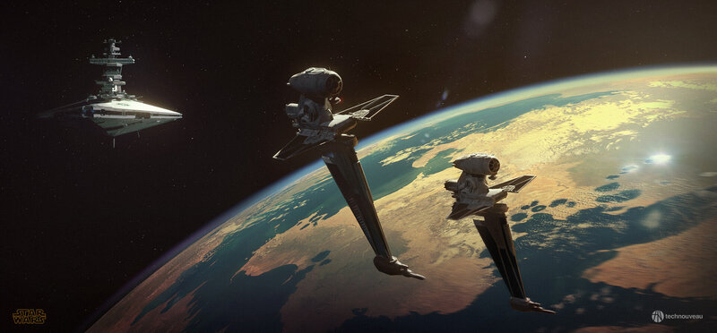 Starships in Orbit — Brown