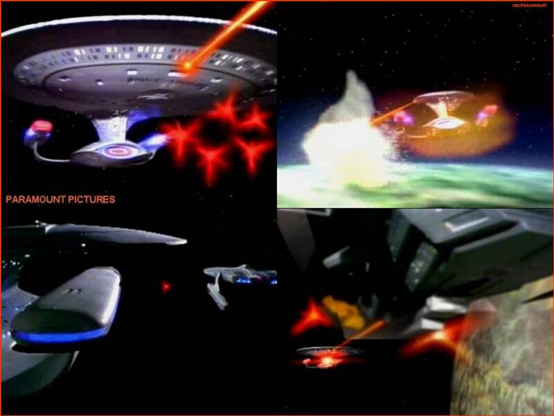 Starships in Space Battle — Black