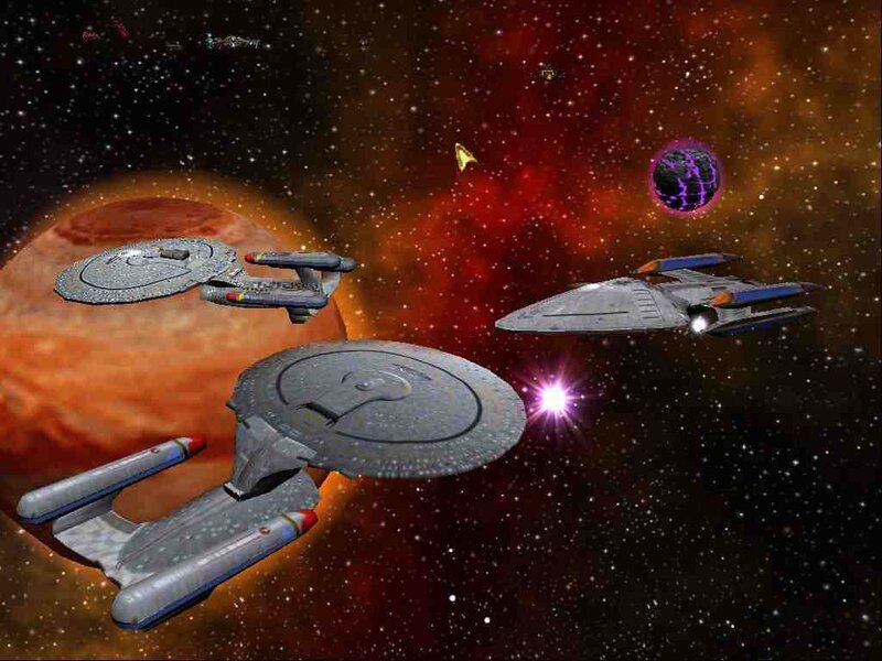 Starships in Space — Black, Dramatic, Night, Digital Art, Planet, Nebula, Spaceship