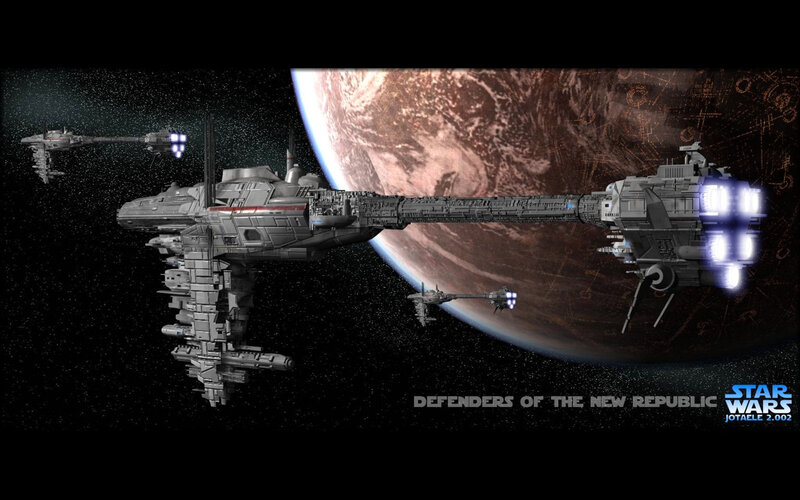 Starships in Space — Black, Dramatic, Night, Digital Art, Planet