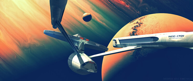Starships in Space — Orange