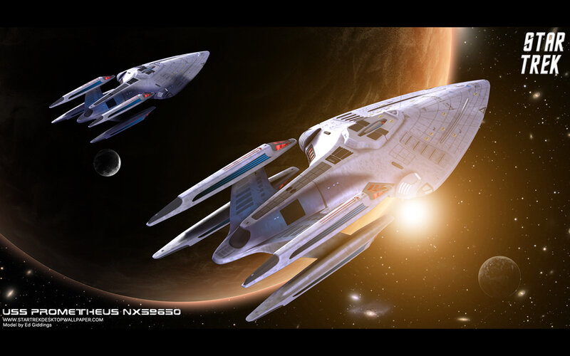 Starships in Space — White