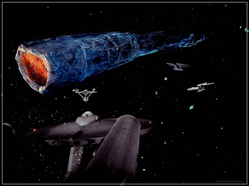Starships Near Alien Entity