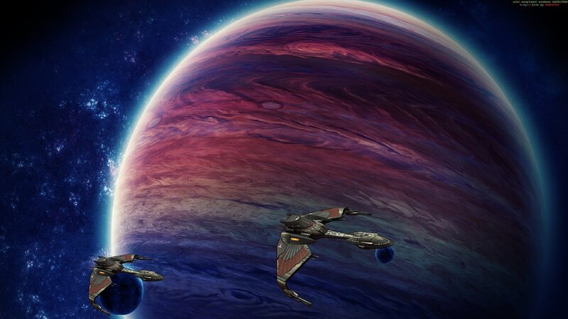 Starships Near Gas Giant