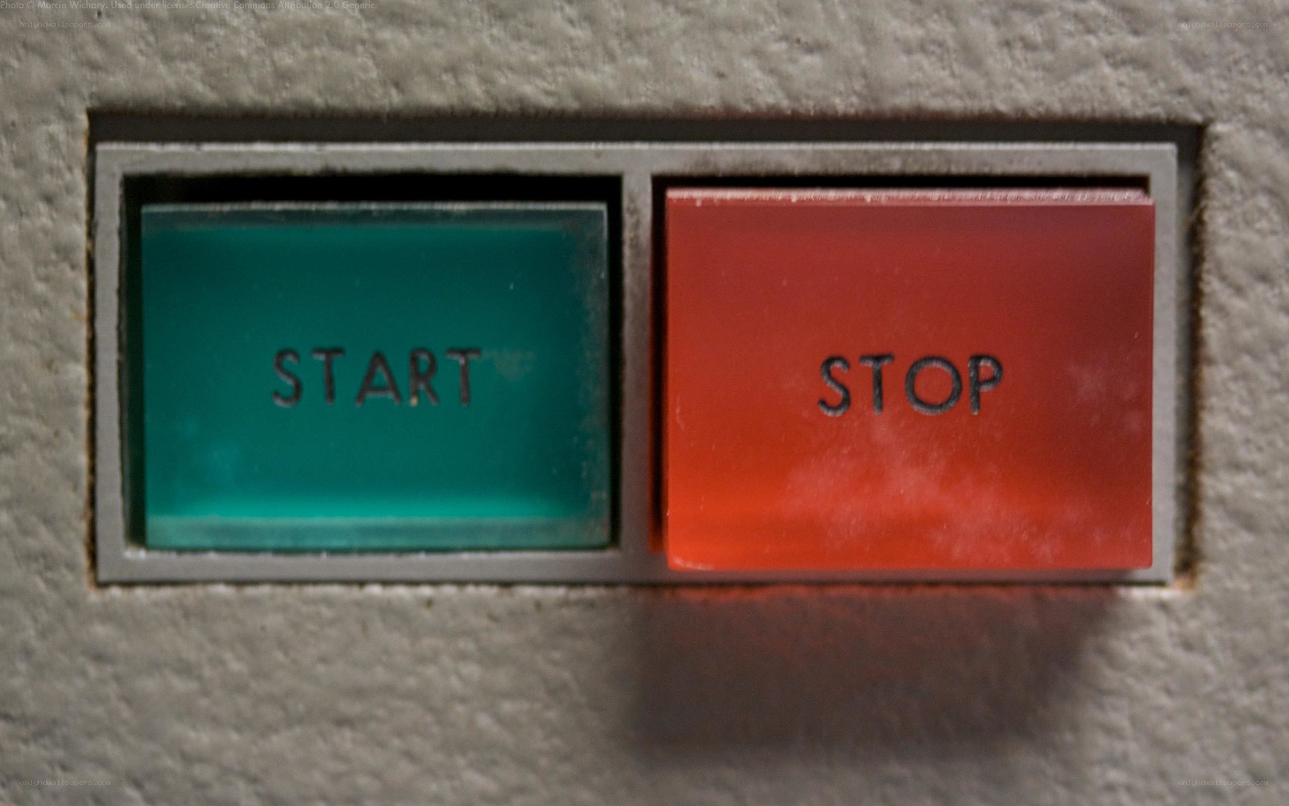 start and stop buttons