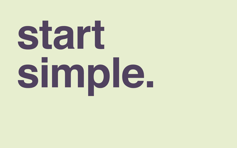 start simple text