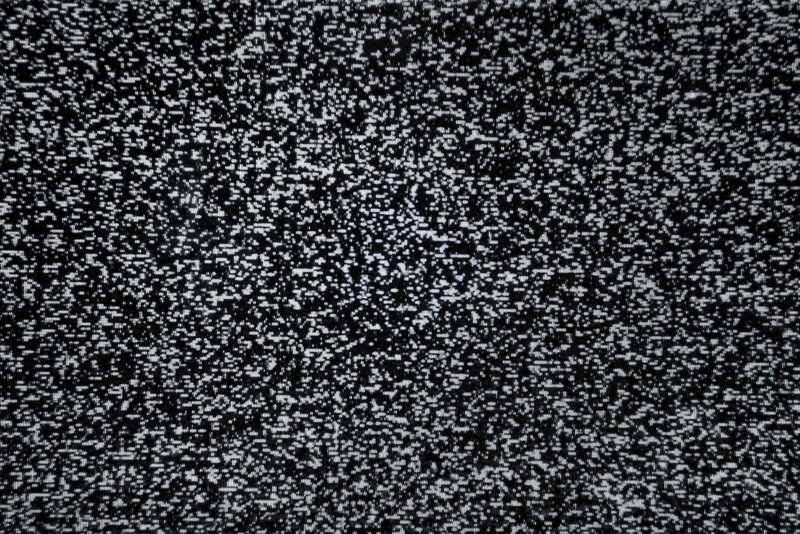 Static Noise on Screen — Black
