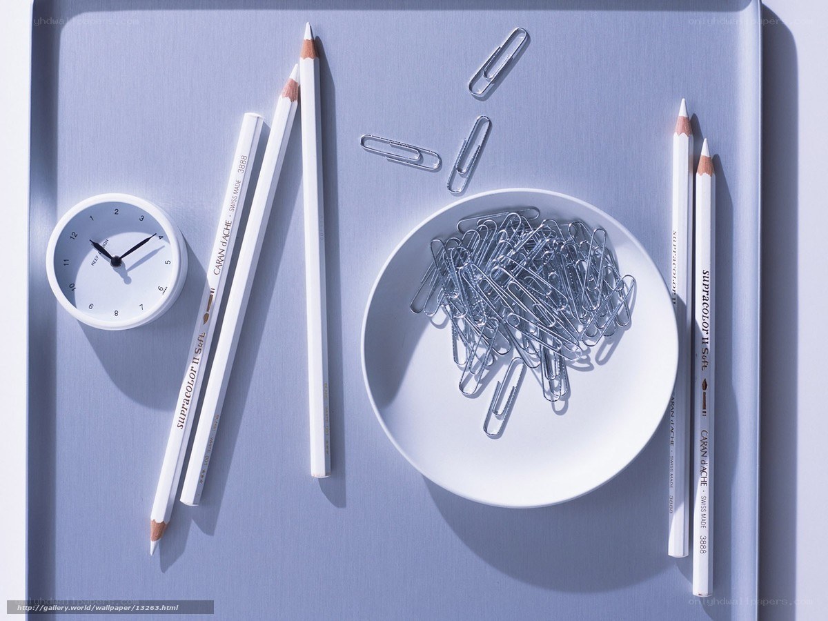 Stationery on a tray