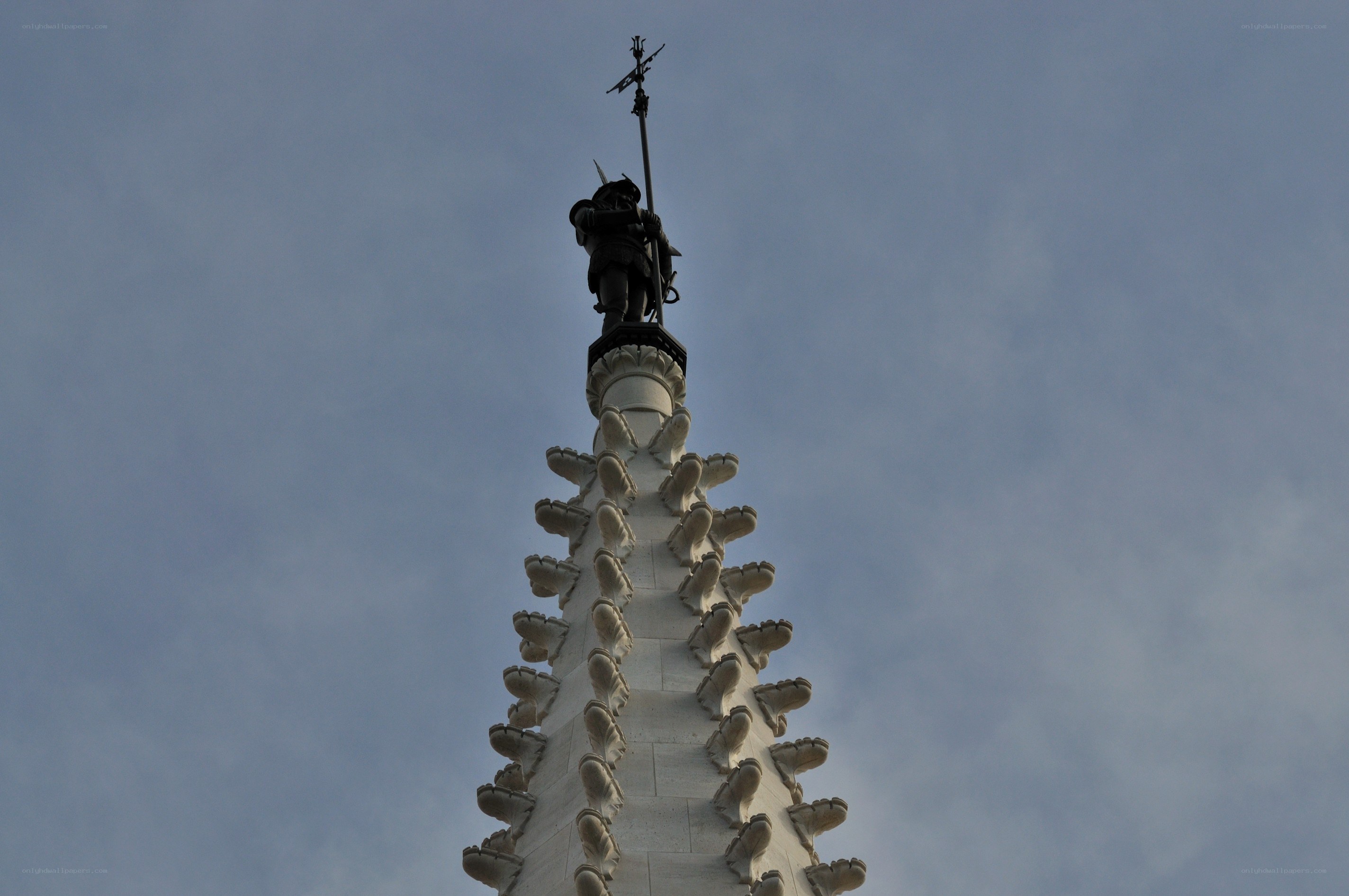 Statue atop a spire