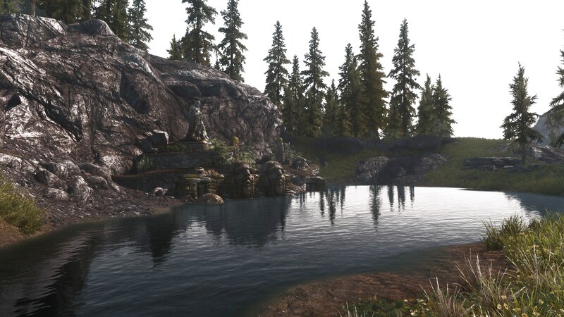 Statue by a Lake