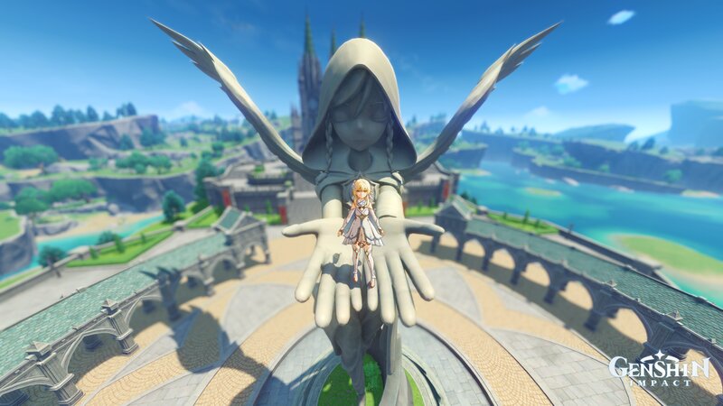 Statue Holding a Girl