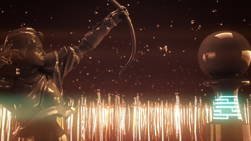 Statue Holding Bow