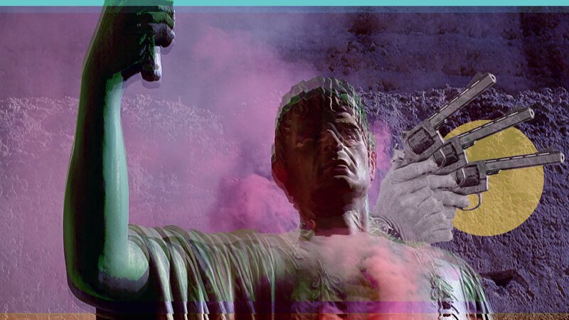 Statue Holding Guns