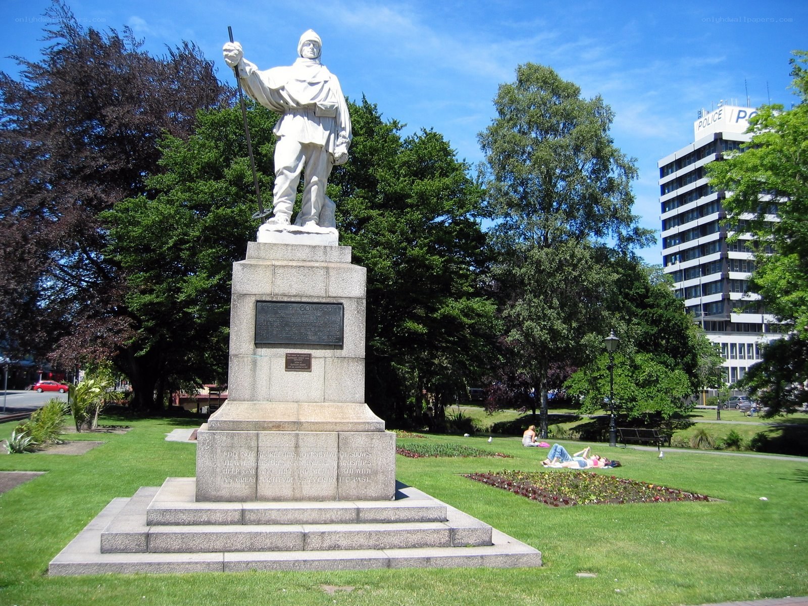statue in a city park