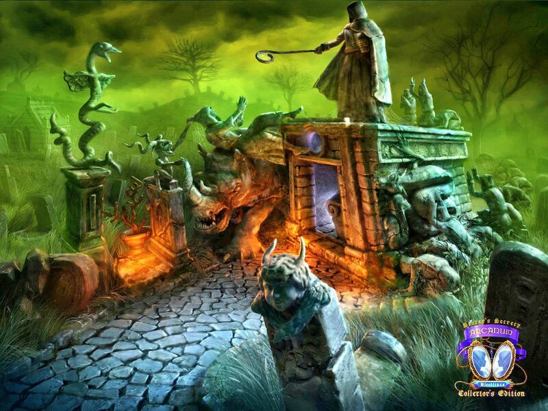 Statue in a Graveyard — Green