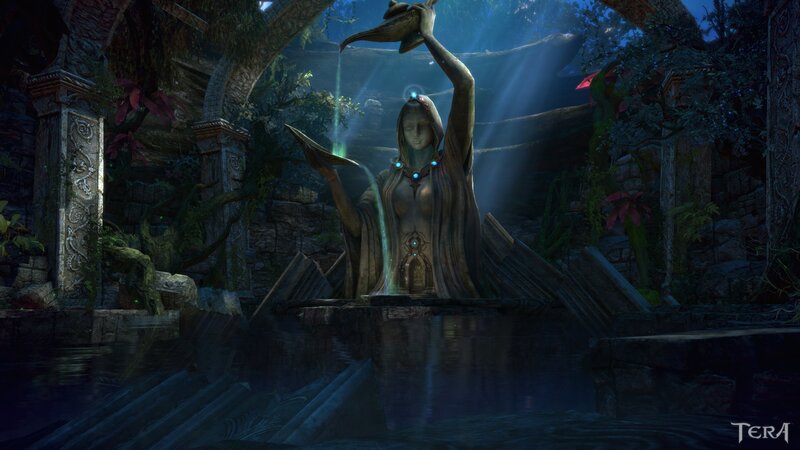 Statue in a Temple — Blue