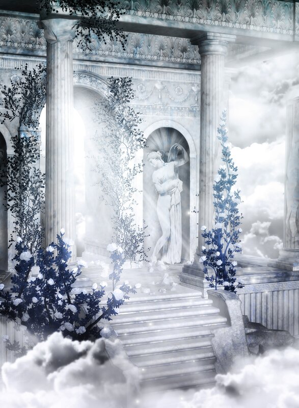 Statue in a Temple — White