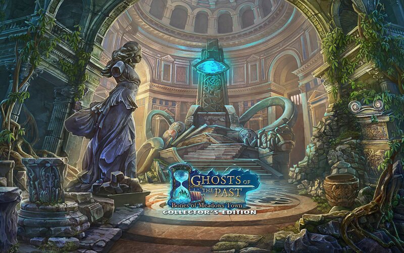 Statue in Ancient Ruin — Blue, Mysterious