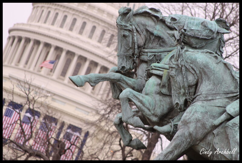 Statue in front of Capitol Building