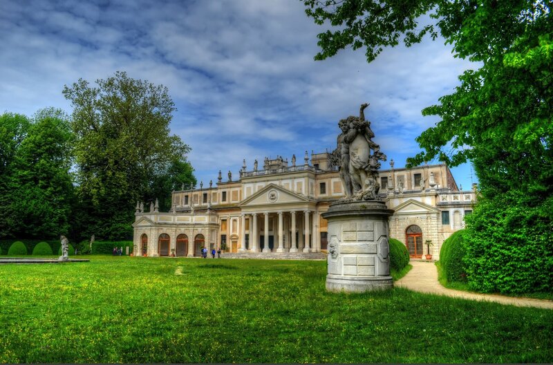 Statue in Front of Villa