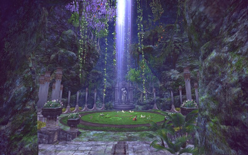 Statue in Garden — Green, Serene, 3d Render