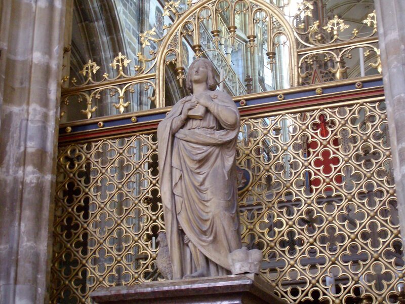 statue in ornate church