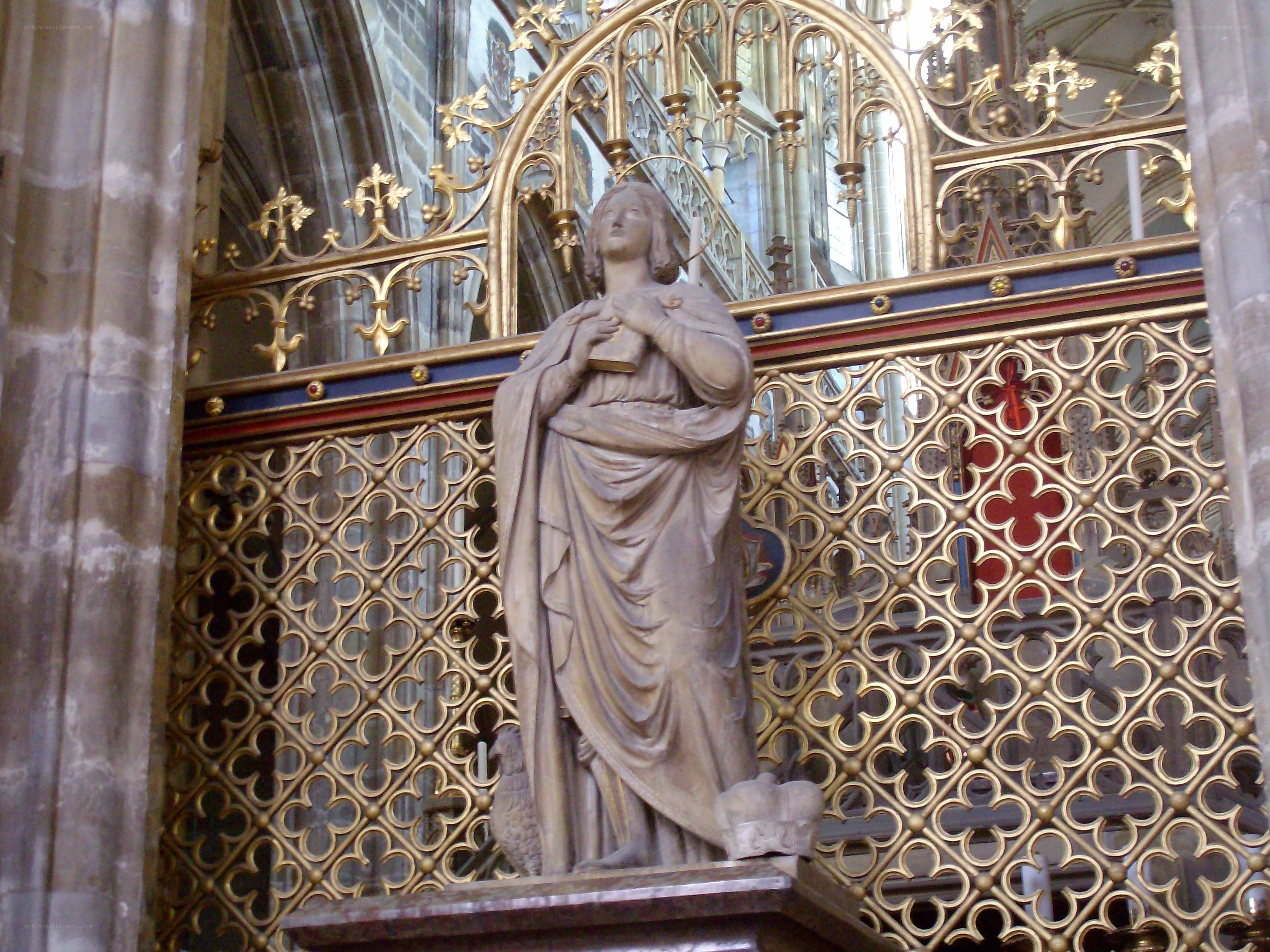 statue in ornate church