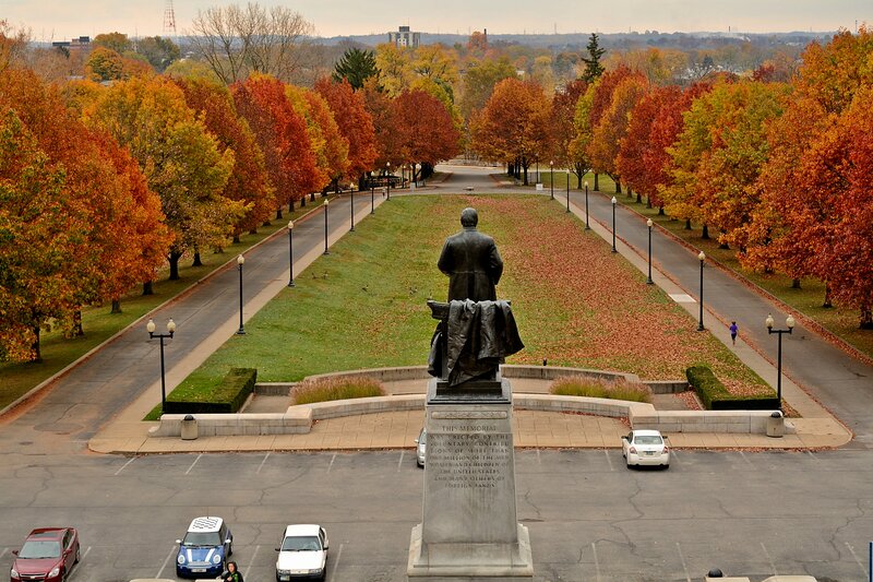 Statue in Park — Orange