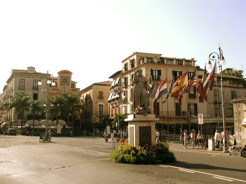 Statue in Town Square — Beige