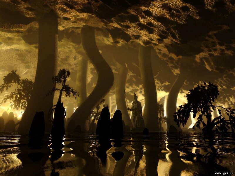 Statue in Underground Cave