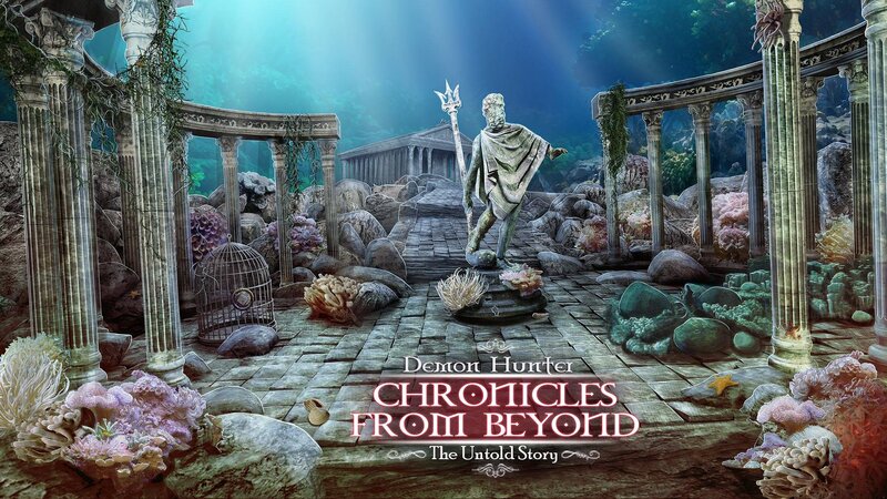 Statue in Underwater Ruins