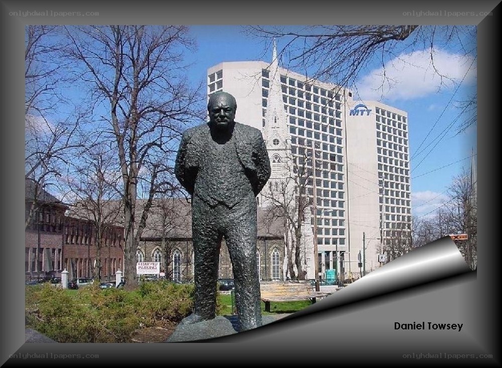 statue in urban park