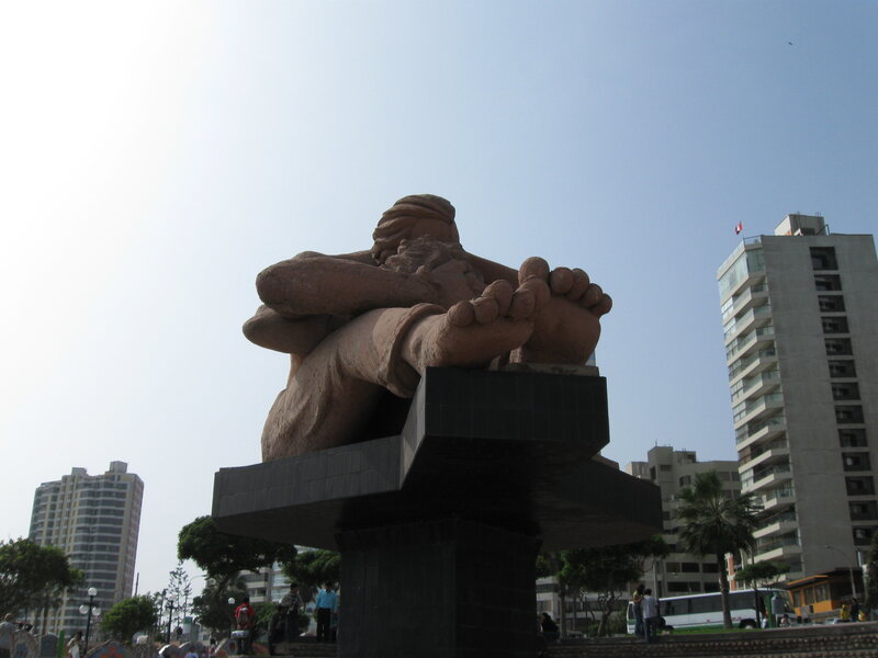 Statue of a man on a pedestal