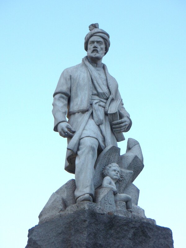 statue of a man with child