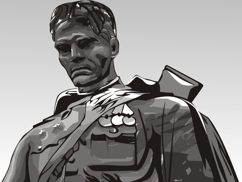statue of a military officer