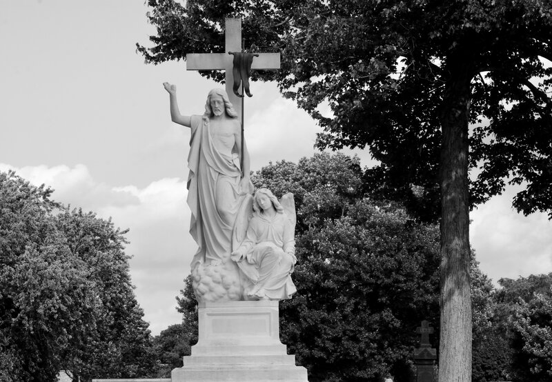 Statue of Jesus and Angel