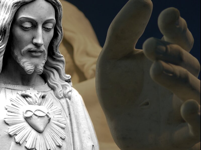Statue of Jesus Christ — White, Solemn