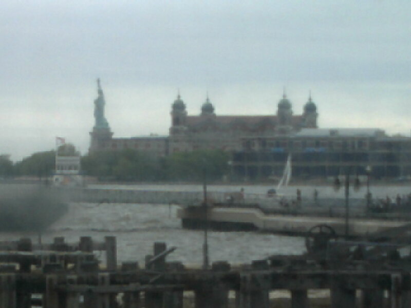 Statue of Liberty and Building