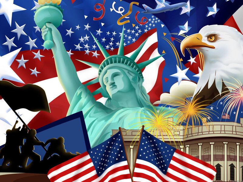 Statue of Liberty and Eagle