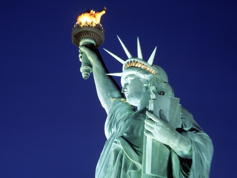 Statue of Liberty at night