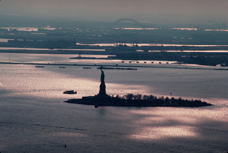 Statue of Liberty at sunset
