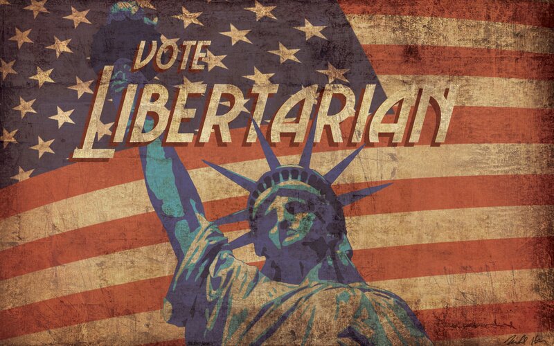 Statue of Liberty — Blue, Patriotic, Illustration, American Flag