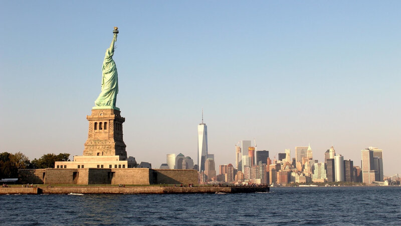 Statue of Liberty — Blue, Serene, Afternoon, Photograph, New York Skyline