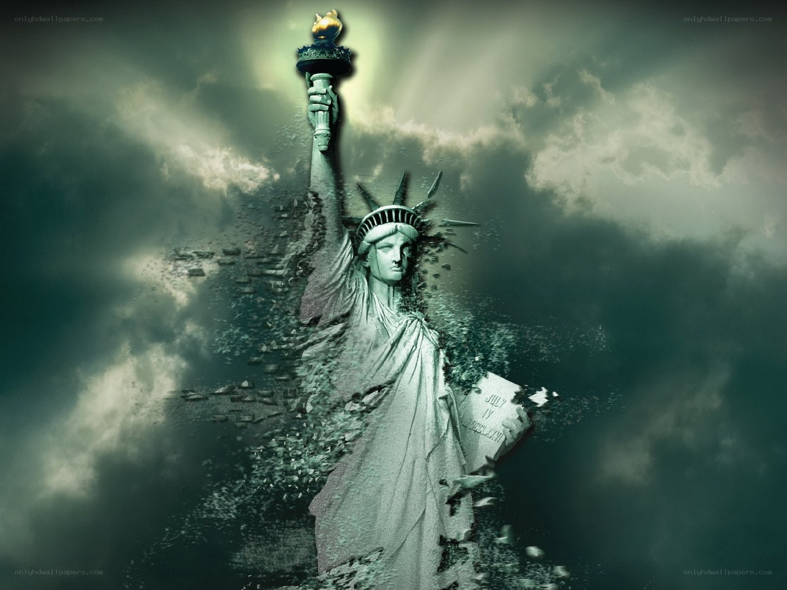 Statue of Liberty disintegrating