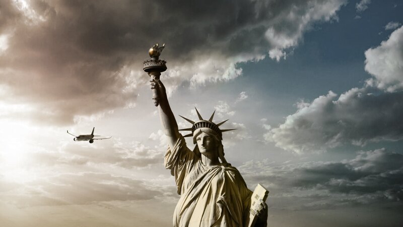 Statue of Liberty — Gray, Dramatic, Afternoon