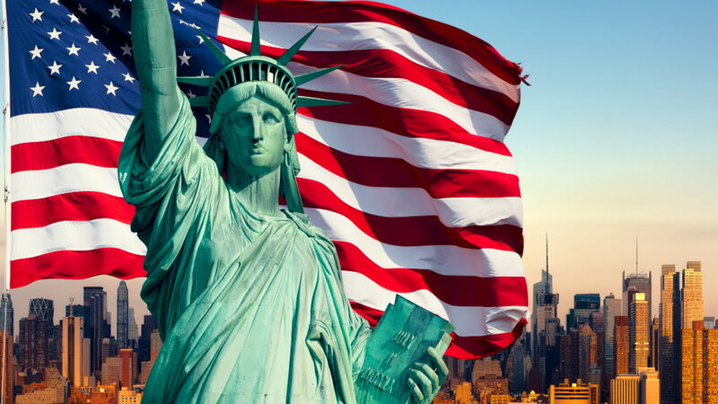 Statue of Liberty — Green, Patriotic, Afternoon